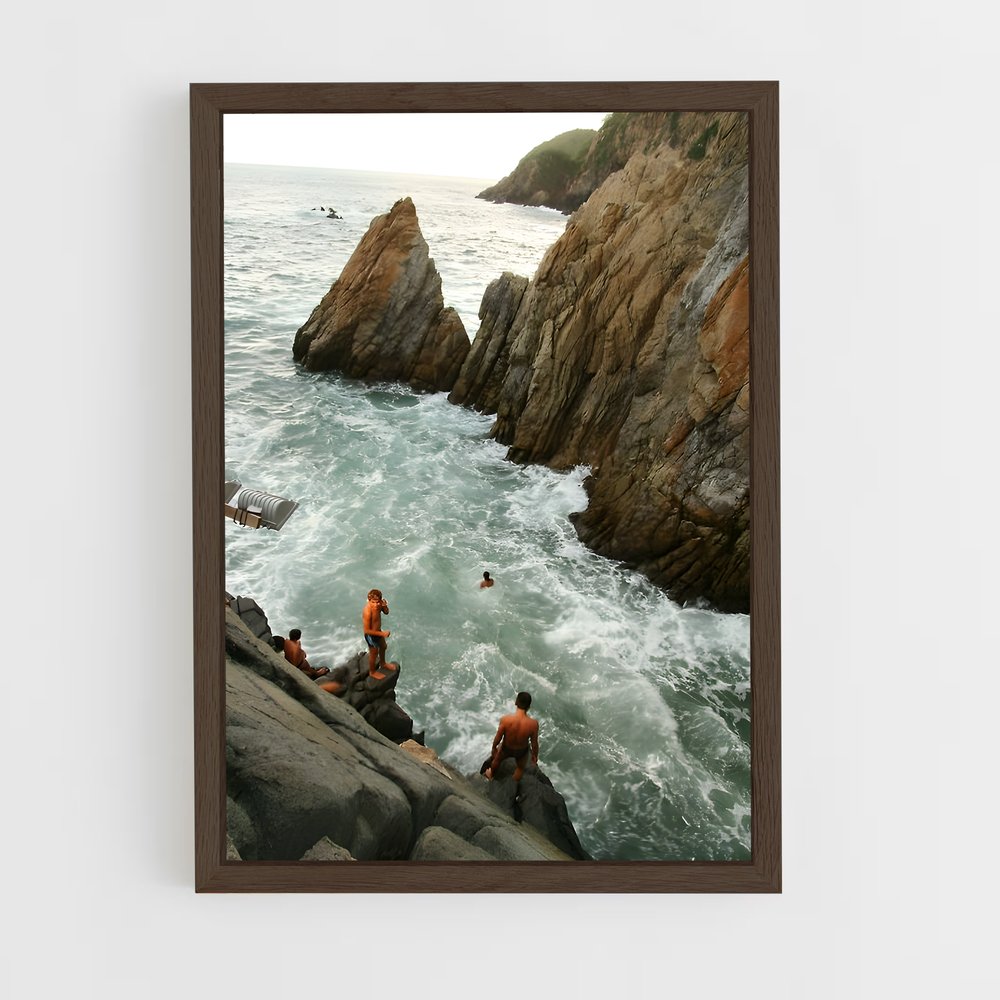 Poster Plongeon à La Quebrada – affiche Plongeon de falaise (vue 5)